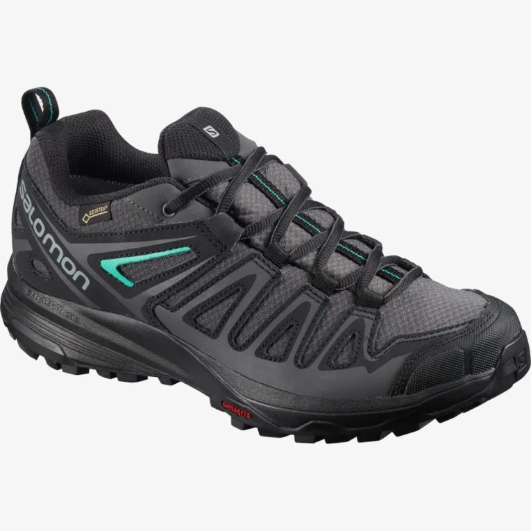 Black Salomon X Crest GTX Women's Hiking Shoes | PH 34876Y